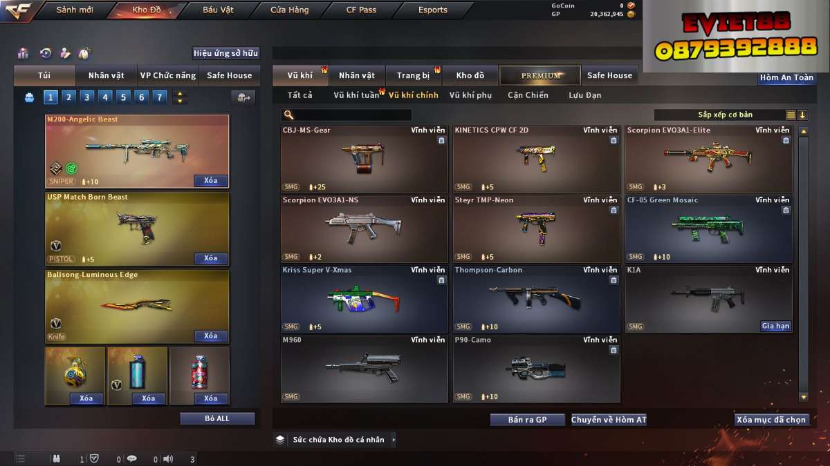 shop acc cf uy tin gia re